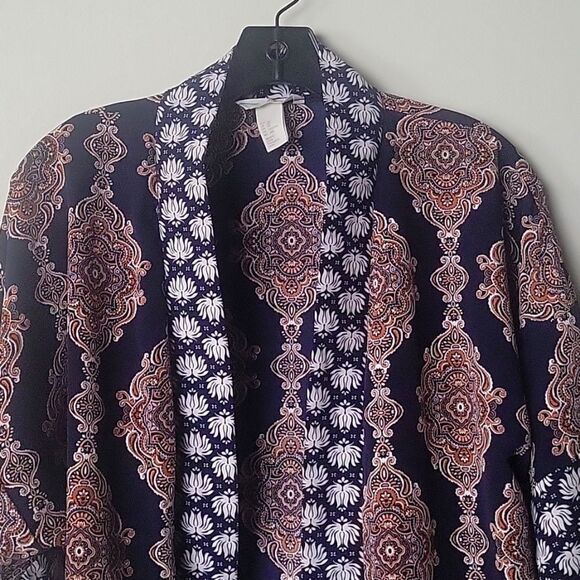 NEW Kimono Hippy Patchwork Floral Tunic Wrap Tie Boho Top Jacket LagenLook - Picture 11 of 16